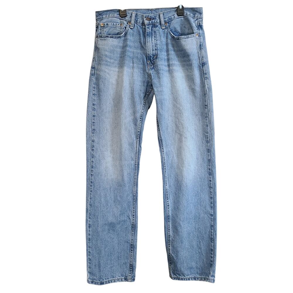 Levis 505 Jeans Mens 32x32 (32x31) Classic Straight Leg Blue Med Wash Denim Pant